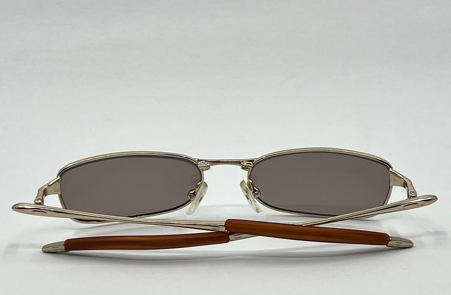 Oakley Straight Line 2.0 11-729 Vintage Sunglasses w/New Solid Brown Cudtom Tinted Lenses-Unworn/ Collectible