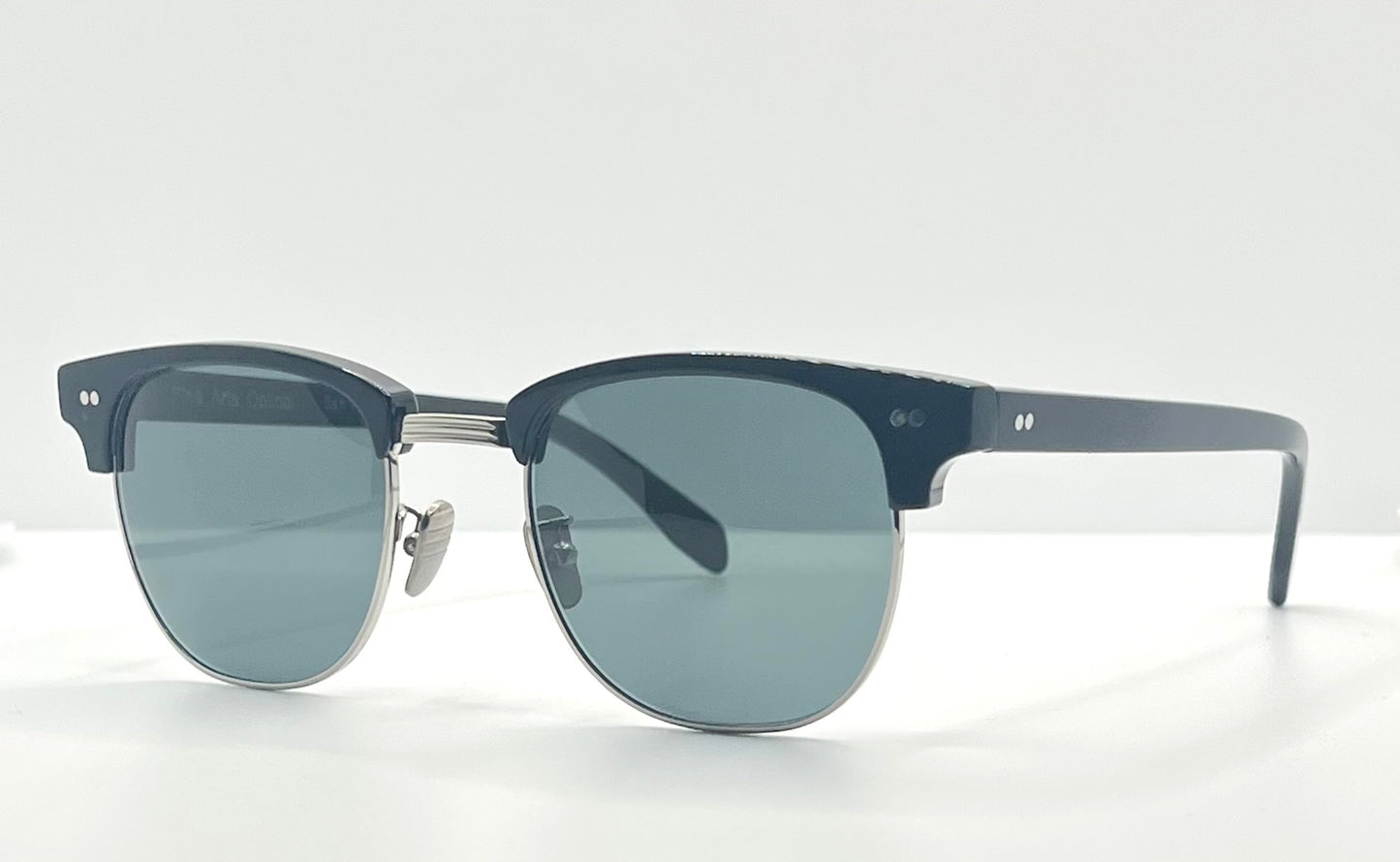 Vintage DEADSTOCK Fine Arts Optical Clubmaster Sunglasses – San Francisco – Custom Solid Grey Lenses