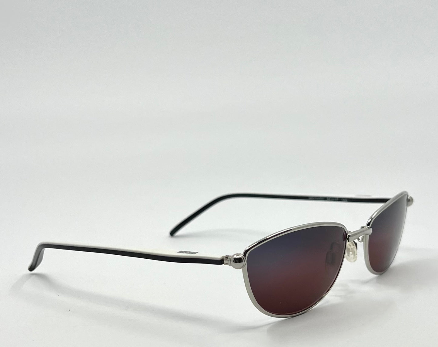 Moschino MO14301 Vintage Sunglasses w/New Solid Plum Tinted Custom Lenses-Italy