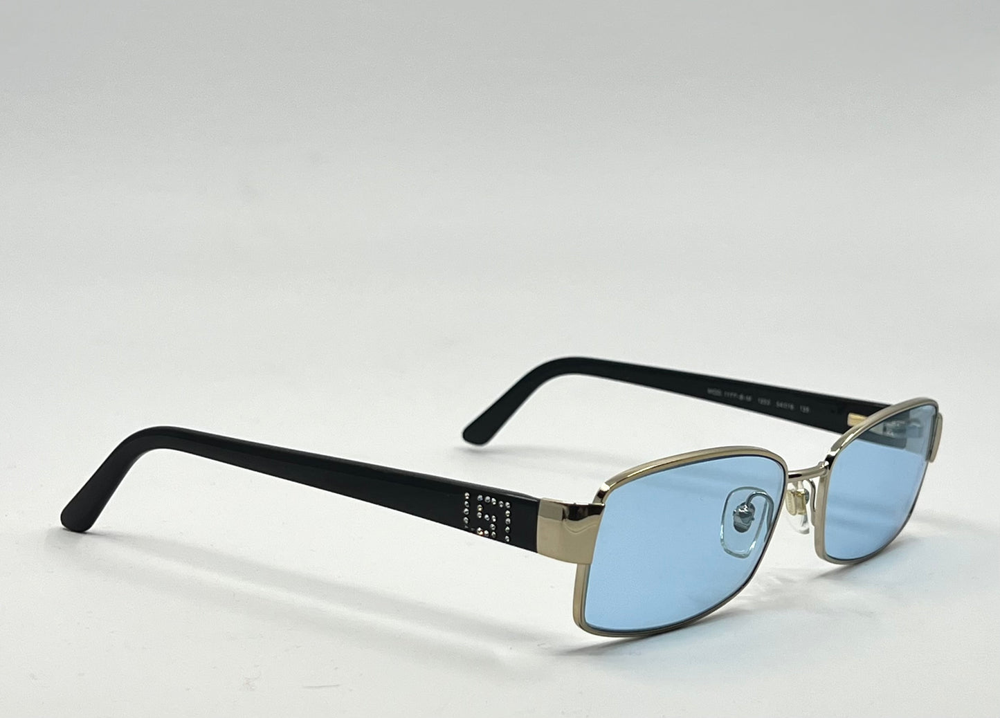 Versace 1177-B-M Sunglasses-Vintage Rhinestone w/New Sky Blue Custom Tinted Lenses