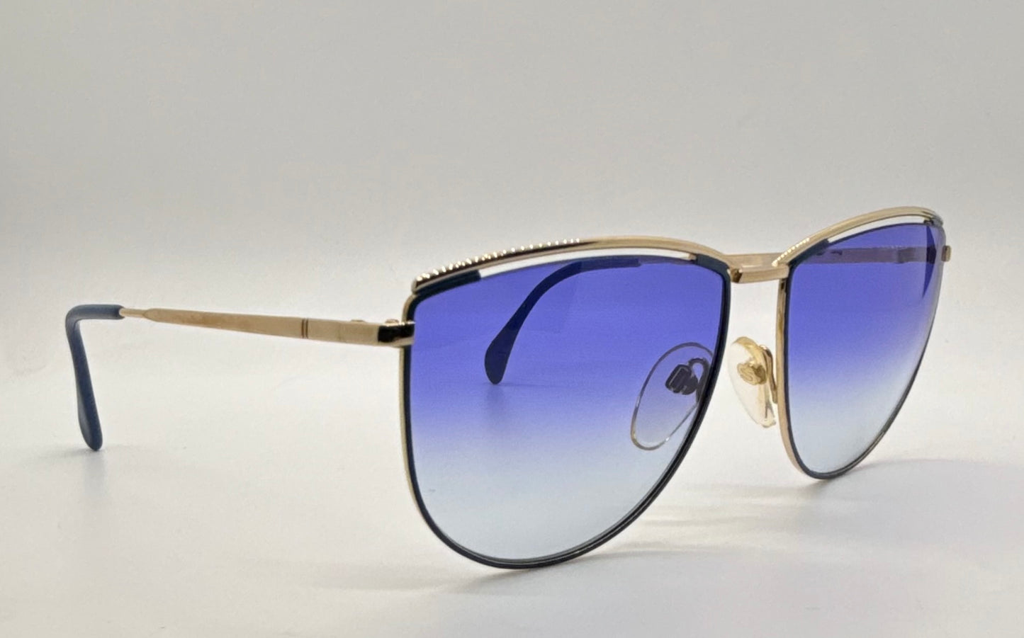 Silhouette V6050 M6078 Vintage Sunglasses w/New Blue Gradient Custom Lenses–59mm-Austria