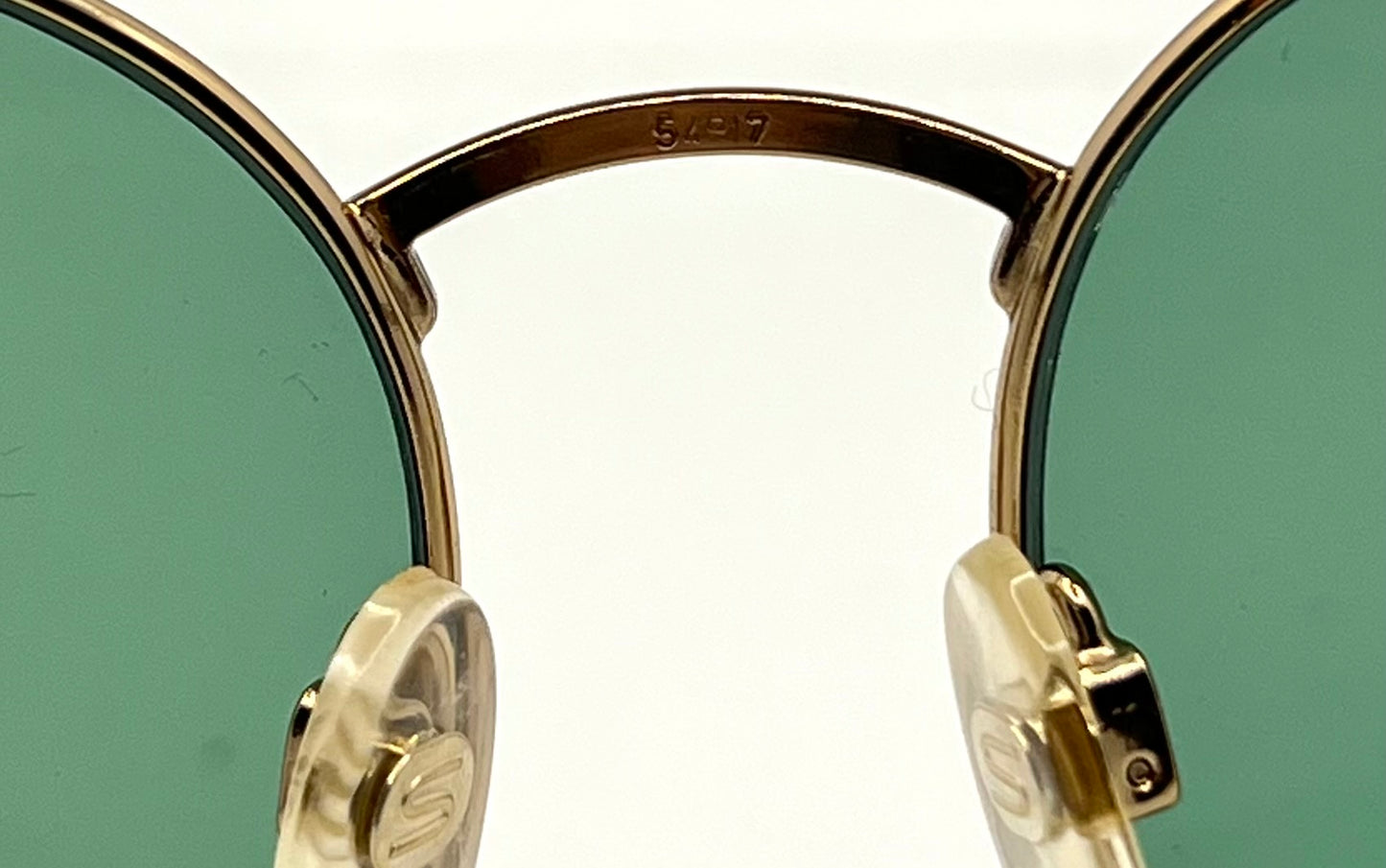Silhouette M6039 VINTAGE Sunglasses-Gold/Red w/New Green Custom Lenses-54mm