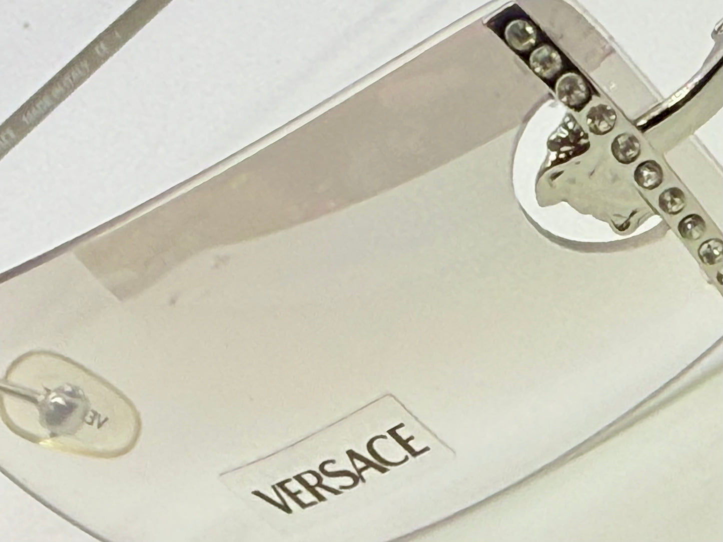 Versace N29/H 030/539 VINTAGE Rimless Shield Sunglasses-Deadstock/Collectible -UNWORN-Italy