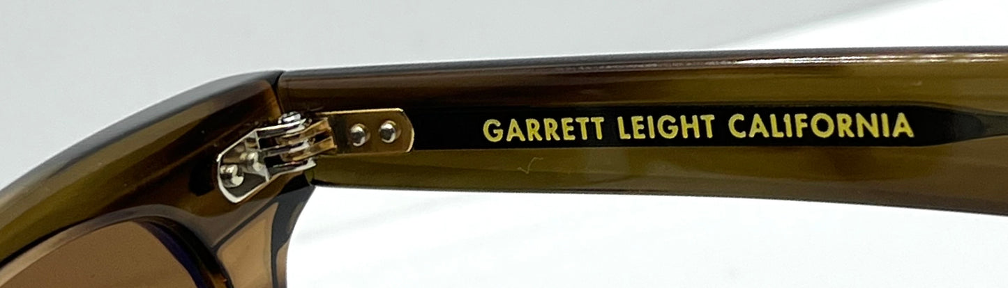 Garrett Leight LO-B BAMF 46-23 Premium Glass Sunglasses-Brown Fade – Full Kit-New