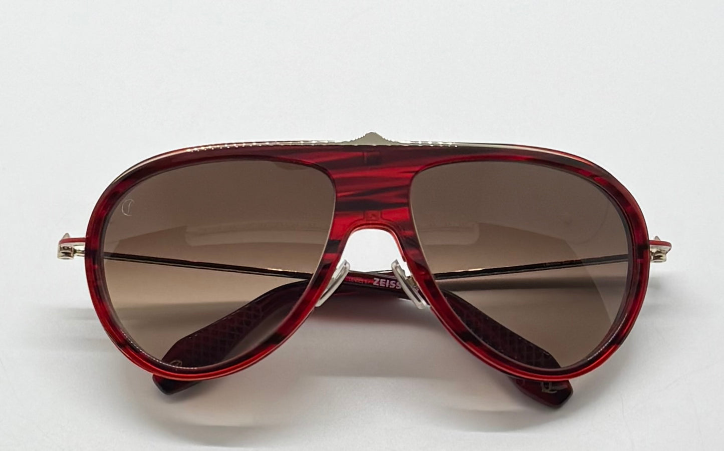 Christian Louboutin Sunglasses-LB0004 68F Red/Gold-61mm-Zeiss Lenses-New/Unworn-Italy