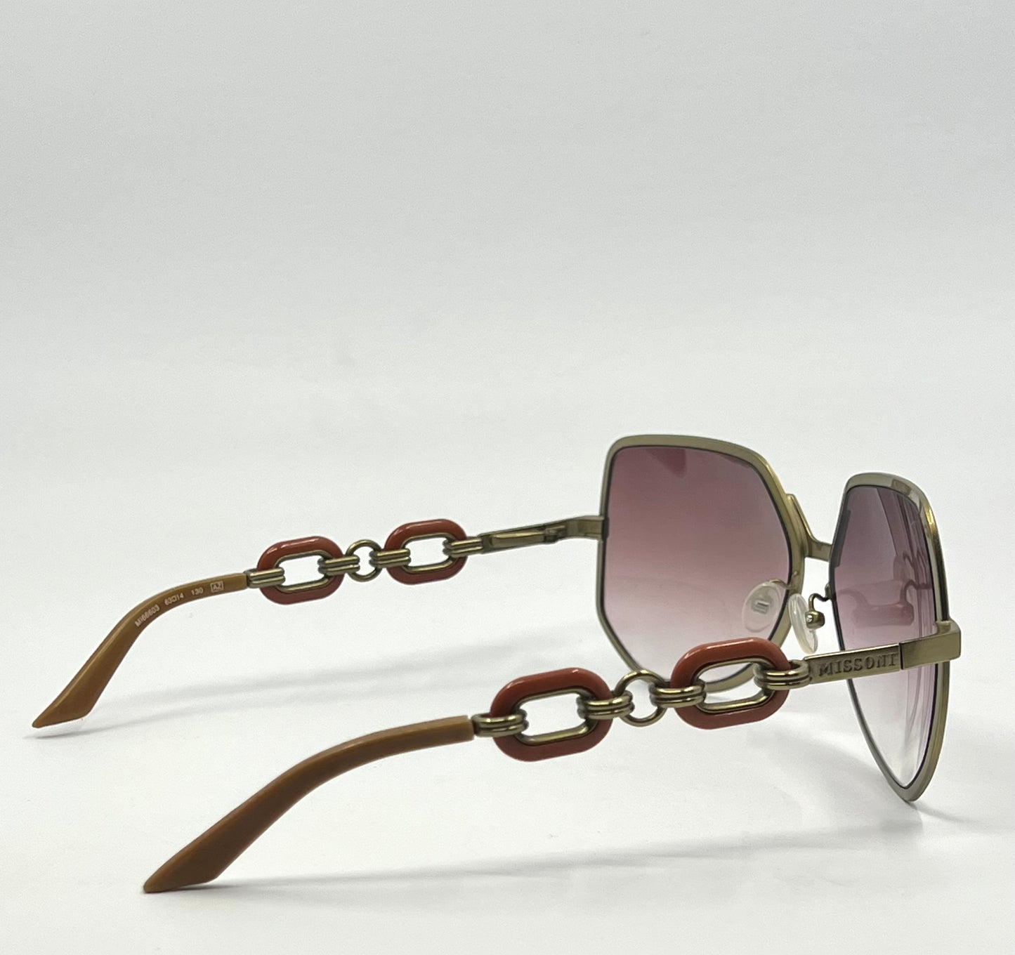 (Missoni Special Edition MI66603 Sunglasses Gold Chain 63-14 Deadstock