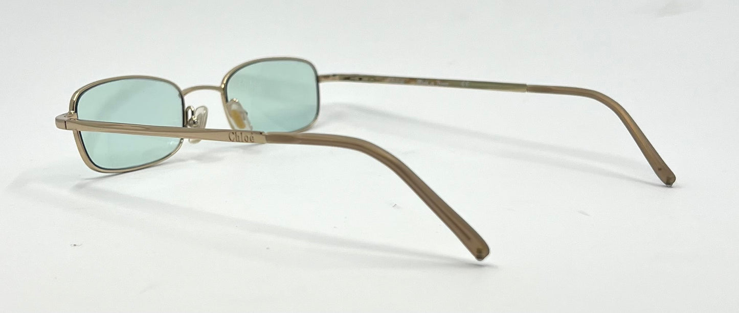 Chloé CL1110 C04 Gold Y2K Sunglasses w/ New Second Chance Customs Day/Night Lenses