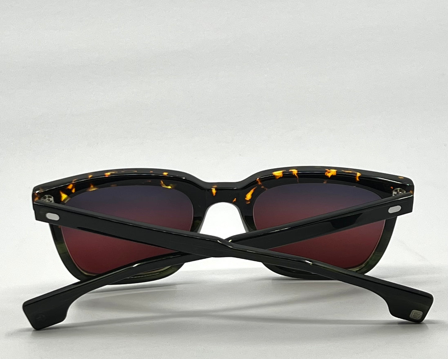 Entourage of 7 Los Angeles “Harrison” w/New Drk Grey to Red Custom Gradient Lenses-Handmade in Japan