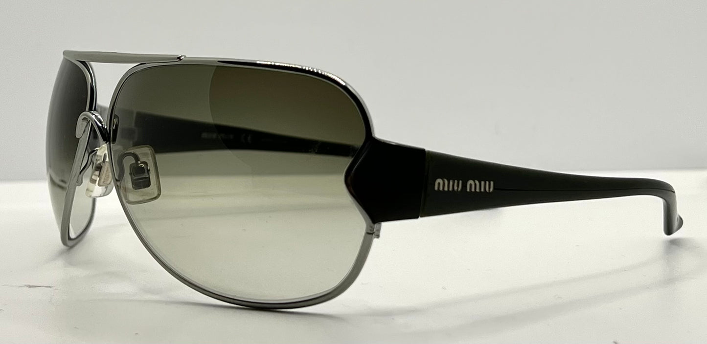 MIU MIU SMU55G 5AV-1X1 Shield Sunglasses-Gradient Lenses-68mm-New/Unworn-Full Kit