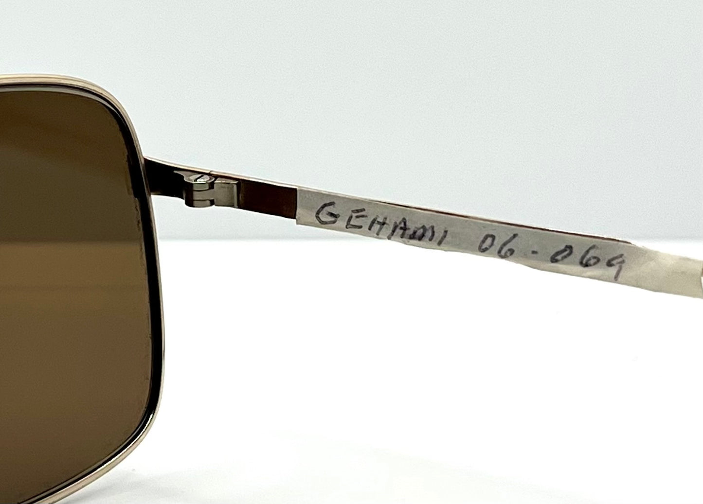 Vintage GEHAMI Mod. 500 Sunglasses Germany 54-22 Gold Frame Brown Lenses NOS