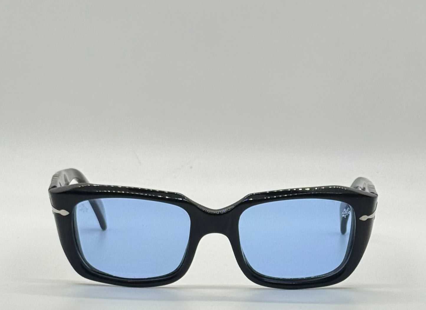 Persol 6156-Arabic Export-Blue Mineral Glass-Vintage 1940s-Deadstock-Rare