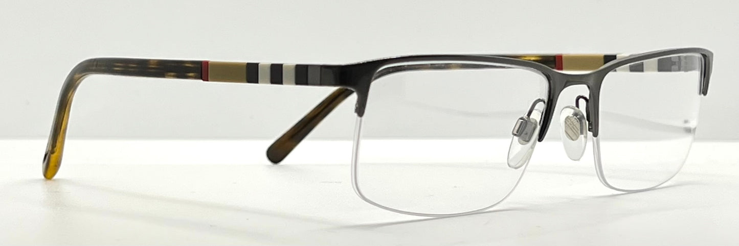 Burberry B1282 1008 Semi-Rimless Tortoise Glasses 55mm – Made in Italy