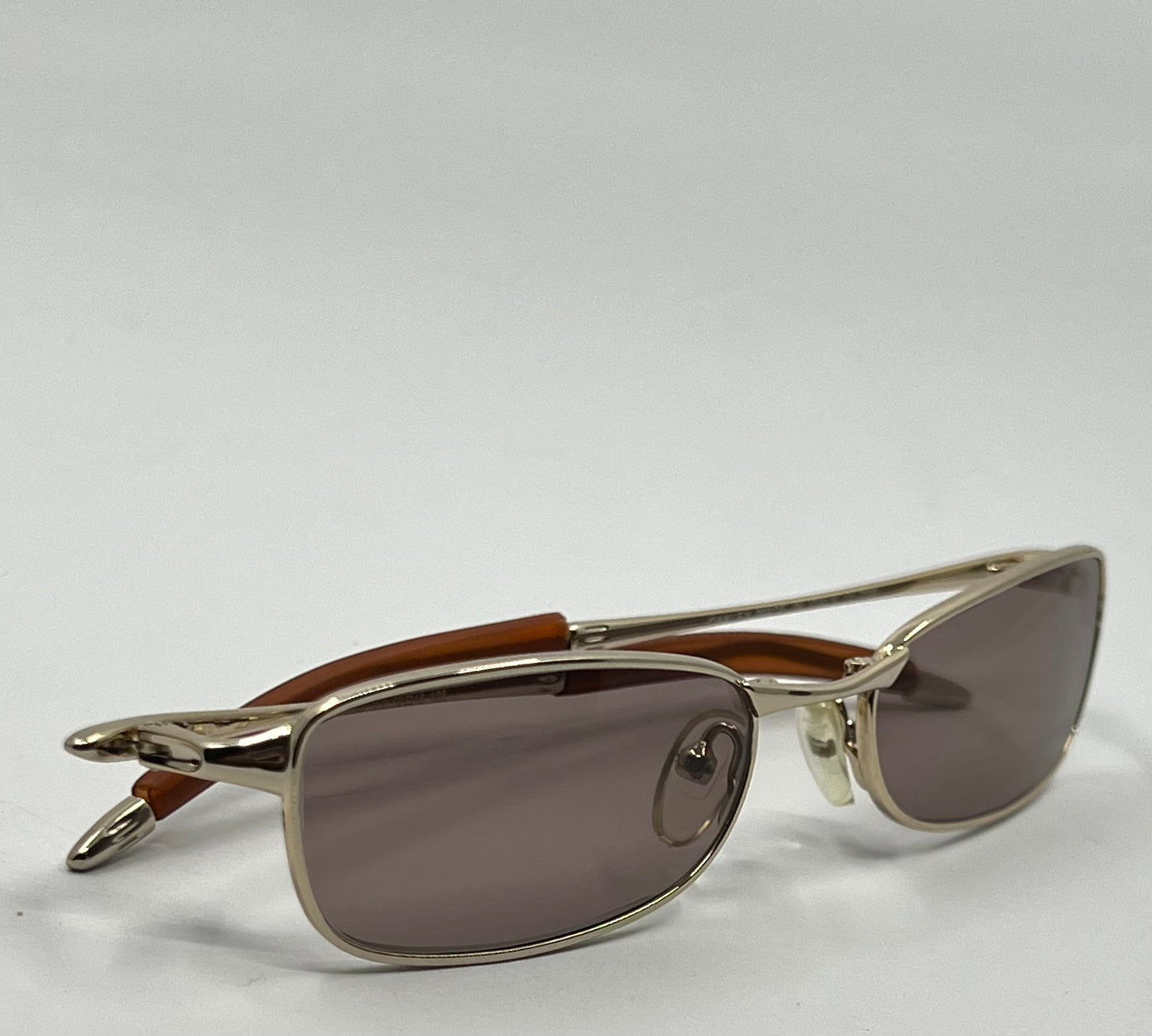 Oakley Straight Line 2.0 11-729 Vintage Sunglasses w/New Solid Brown Cudtom Tinted Lenses-Unworn/ Collectible
