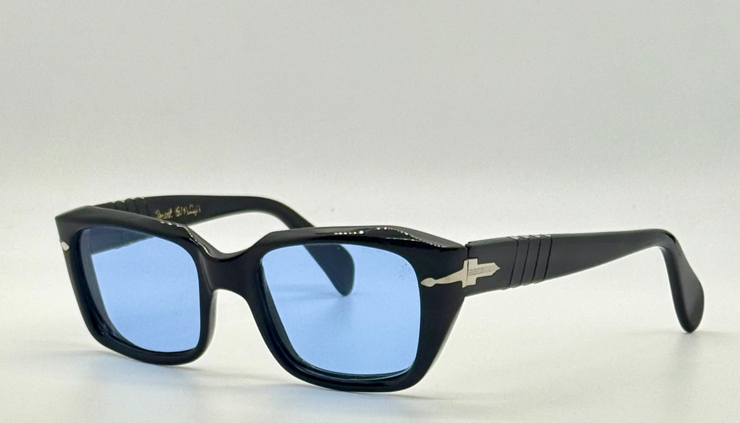 Persol 6156-Arabic Export-Blue Mineral Glass-Vintage 1940s-Deadstock-Rare