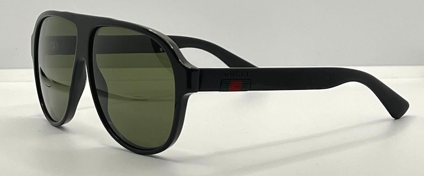 GUCCI Web Ribbon Oversized Aviator Sunglasses – Deadstock – Full Kit – Made in Italy