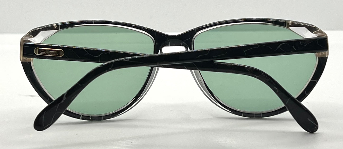 Silhouette M1298 Vintage Sunglasses Black Marble w/New Custom Lenses-Austria