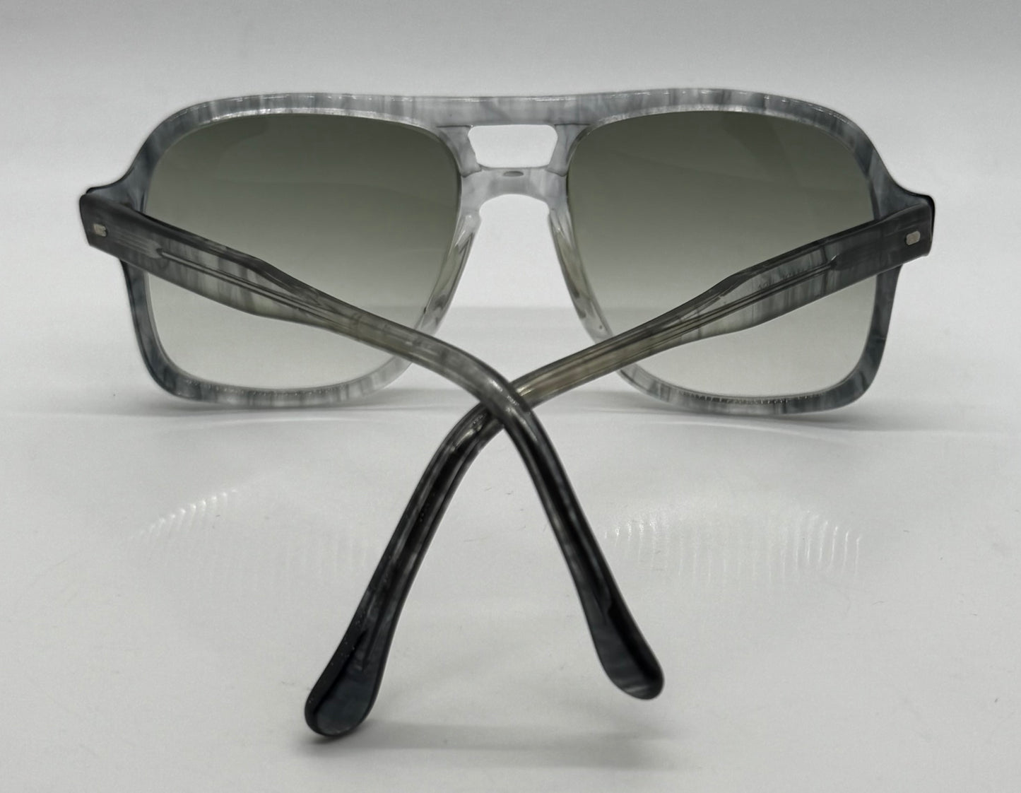 SRO 140 Handmade USA Vintage Sunglasses w/ New, Custom Gradient Aquamarine Lenses