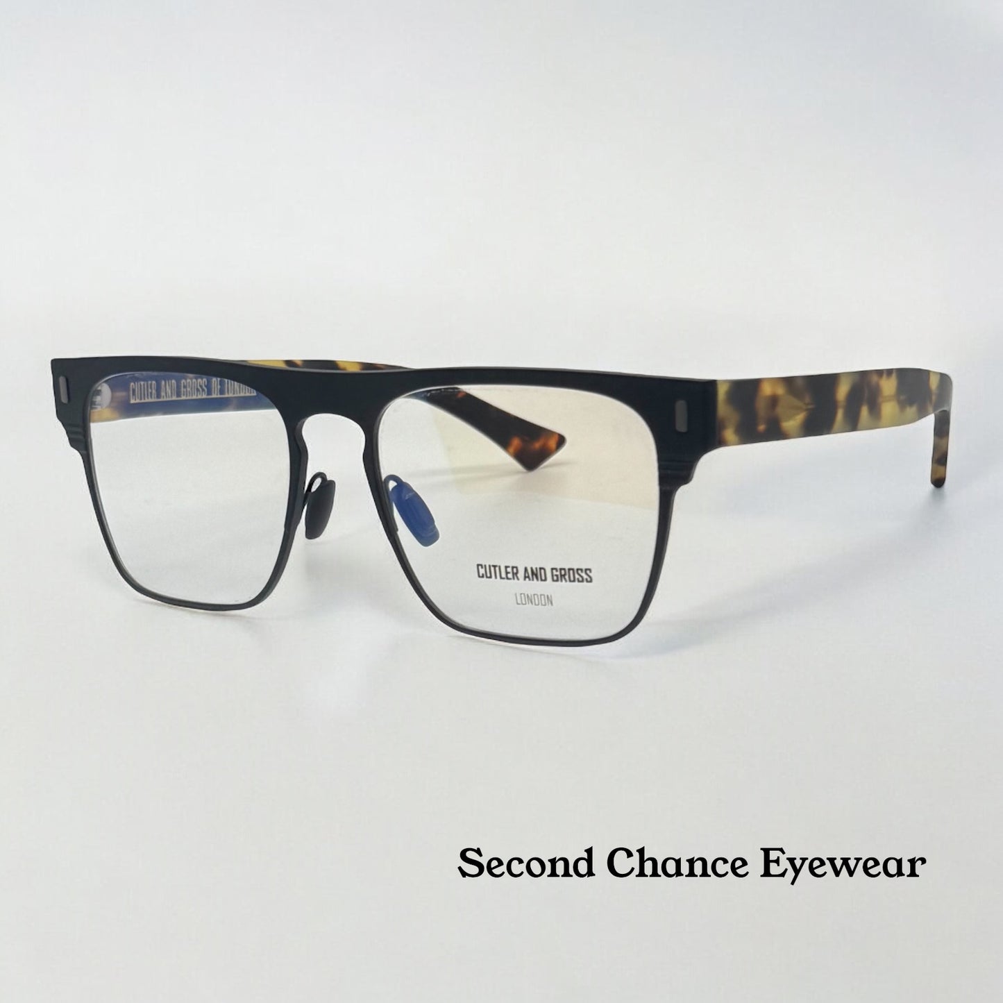 Cutler and Gross CGOP1366-03-Matte Black/Tortoise-56mm-Handmade in Italy-Full Kit