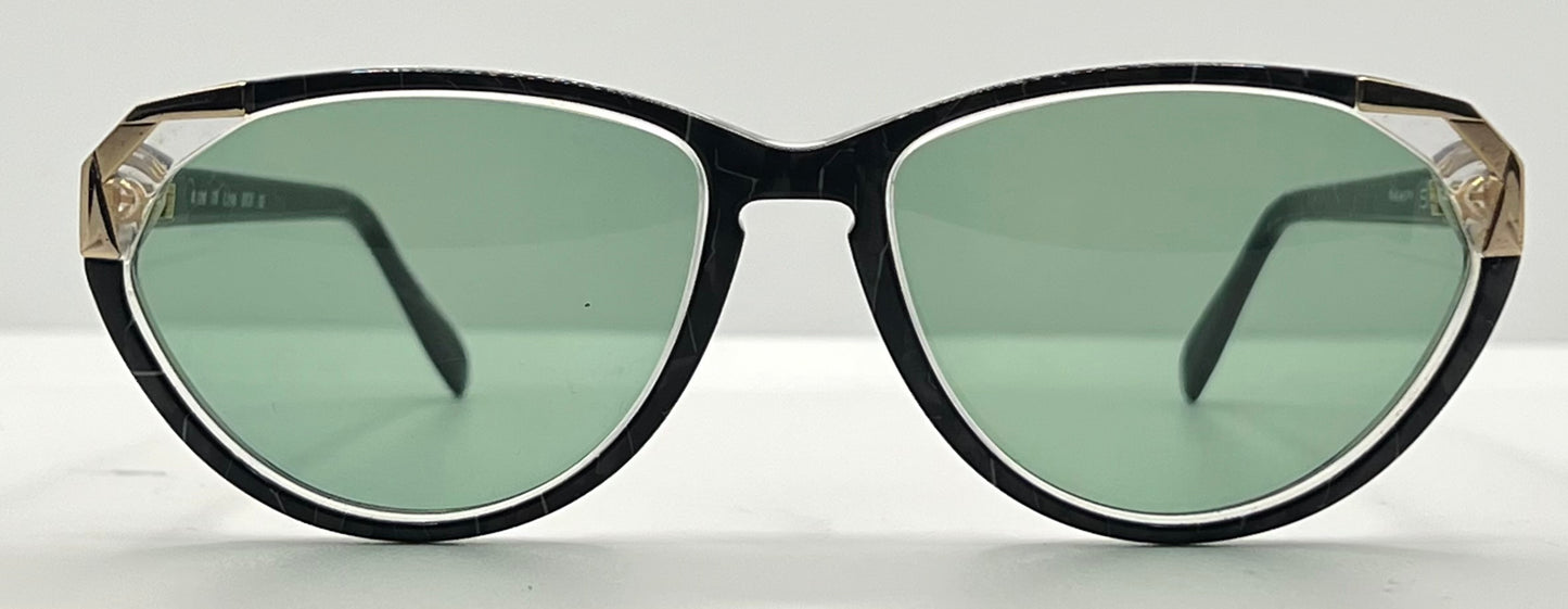 Silhouette M1298 Vintage Sunglasses Black Marble w/New Custom Lenses-Austria