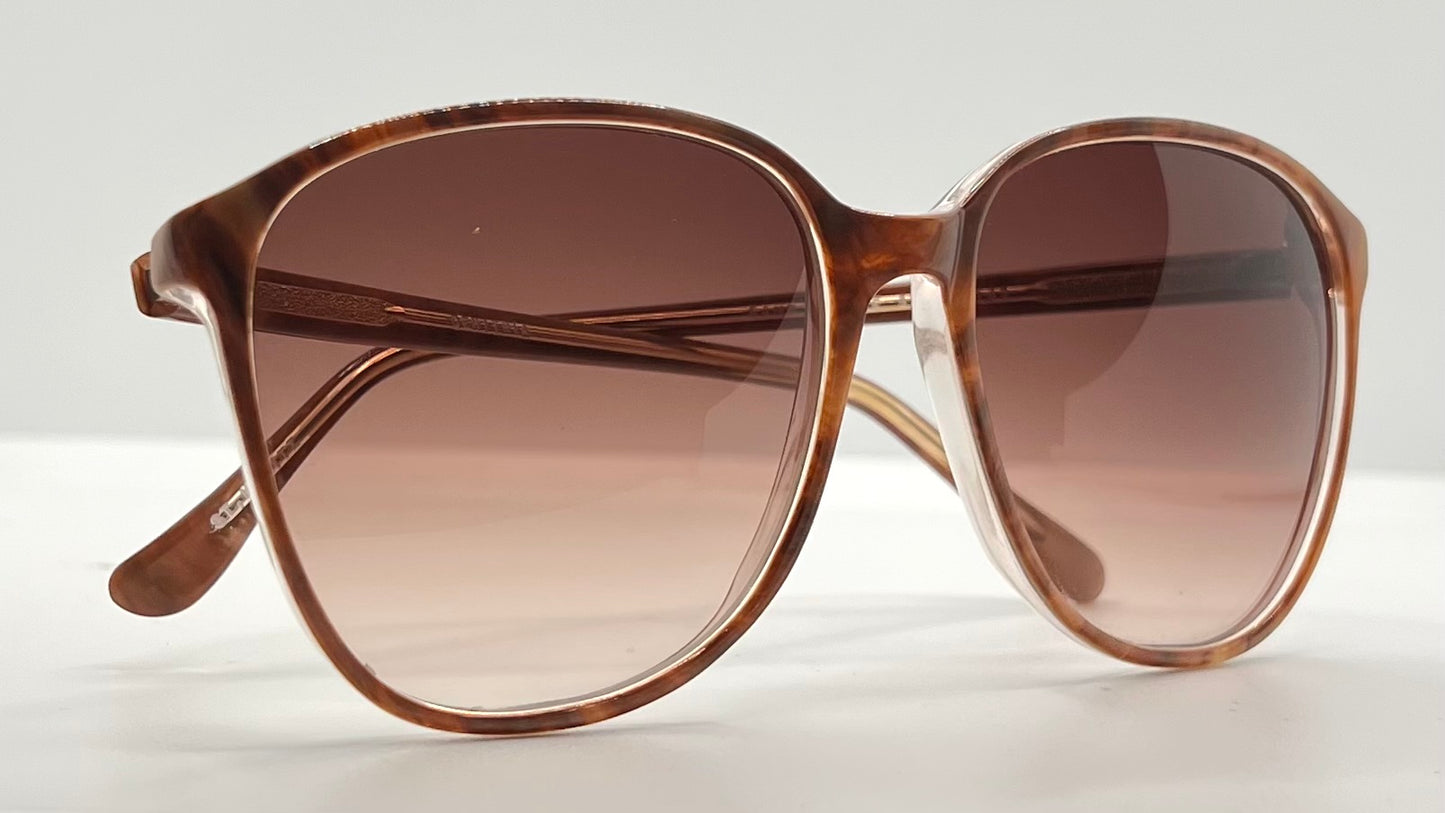 DEMITRIA Sand VINTAGE Marble Sunglasses 57mm w/Gradient Rose Lenses-NOS