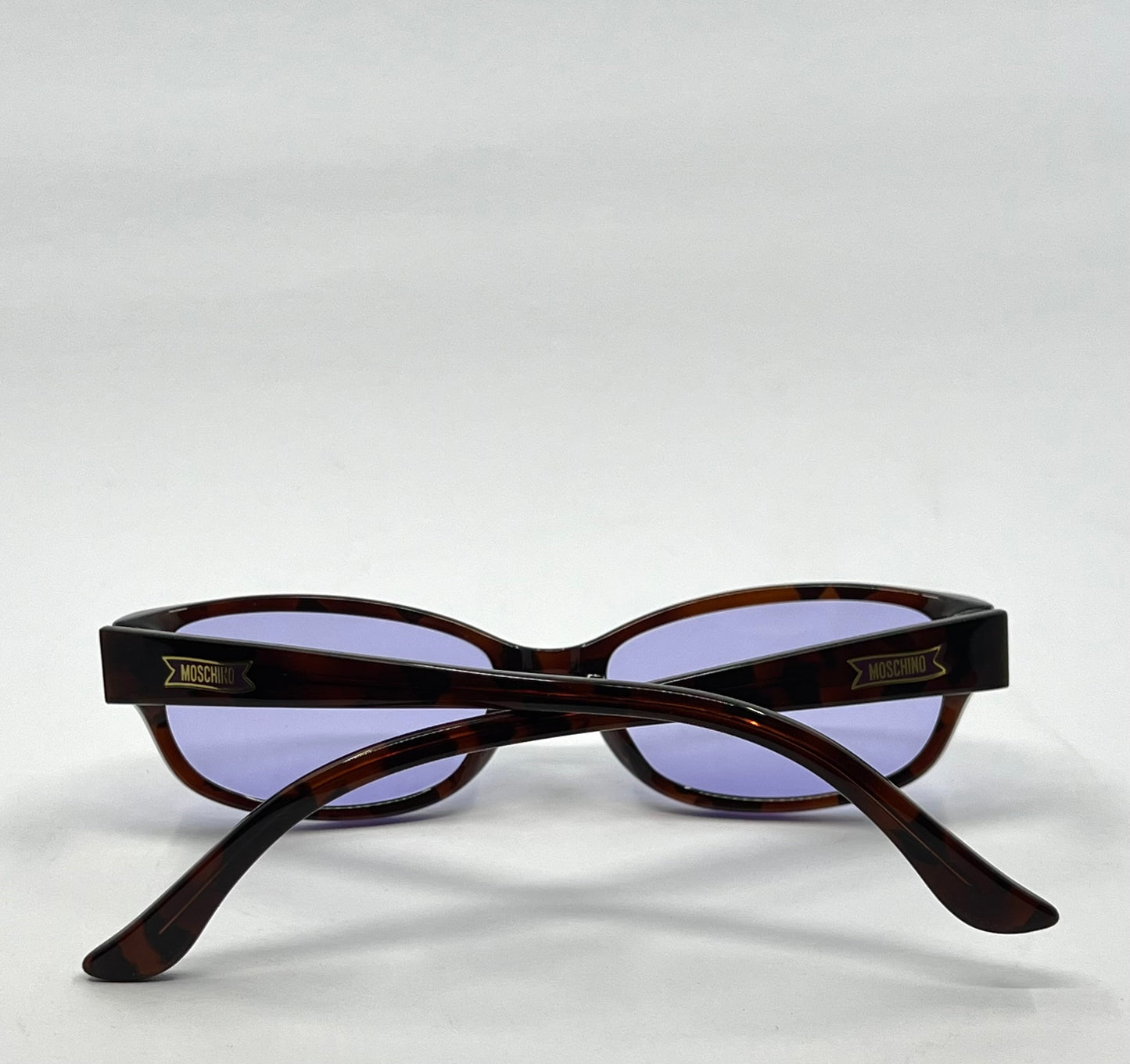 Moschino MO096-04 Vintage Sunglasses w/New Solid Purple Custom Tinted Lenses-Full Kit-Italy