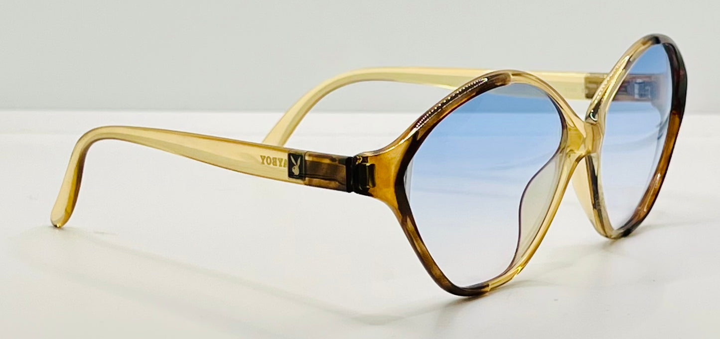 Playboy 4548 80 Vintage Sunglasses w/New Sky Blue Gradient Custom Day/Night Tinted Lenses-56mm