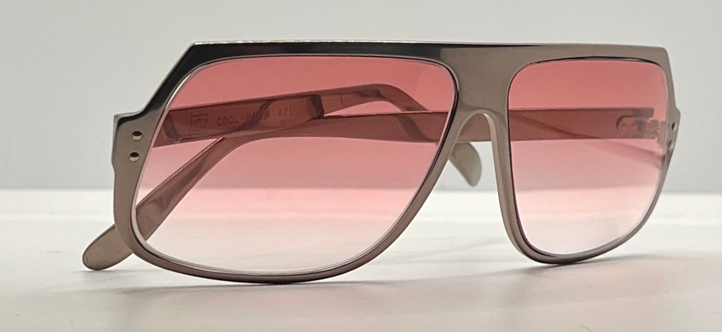 Polaroid Cool Ray 425 Vintage Sunglasses w/New Gradient Rose Tinted Lenses