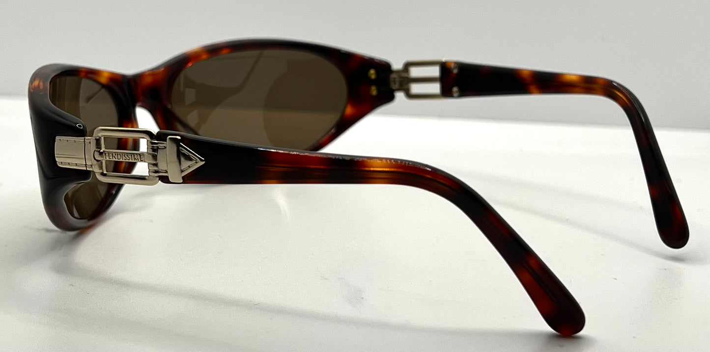 Fendi Fendissime F573 Wraparound Sunglasses-Vintage Deadstock-Unworn-Italy