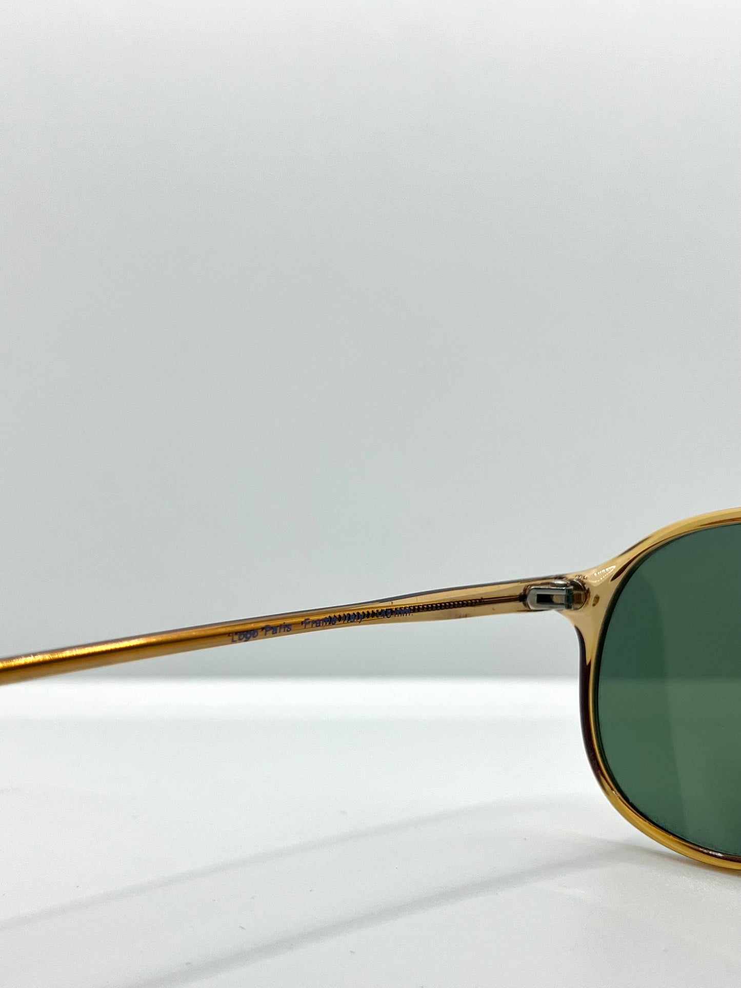 LOGO Paris LP 275 Vintage Sunglasses-Gold/Amber Frame-Custom Lenses-Deadstock-Italy