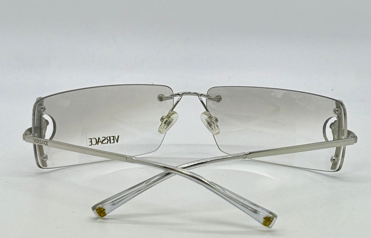Versace N29/H 030/539 VINTAGE Rimless Shield Sunglasses-Deadstock/Collectible -UNWORN-Italy