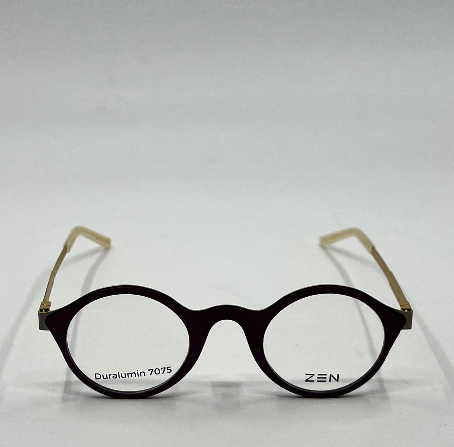Zen Barcelona Einstein Z457 C.04 44-25 Round Optical Glasses Duralumin 7075 NIB