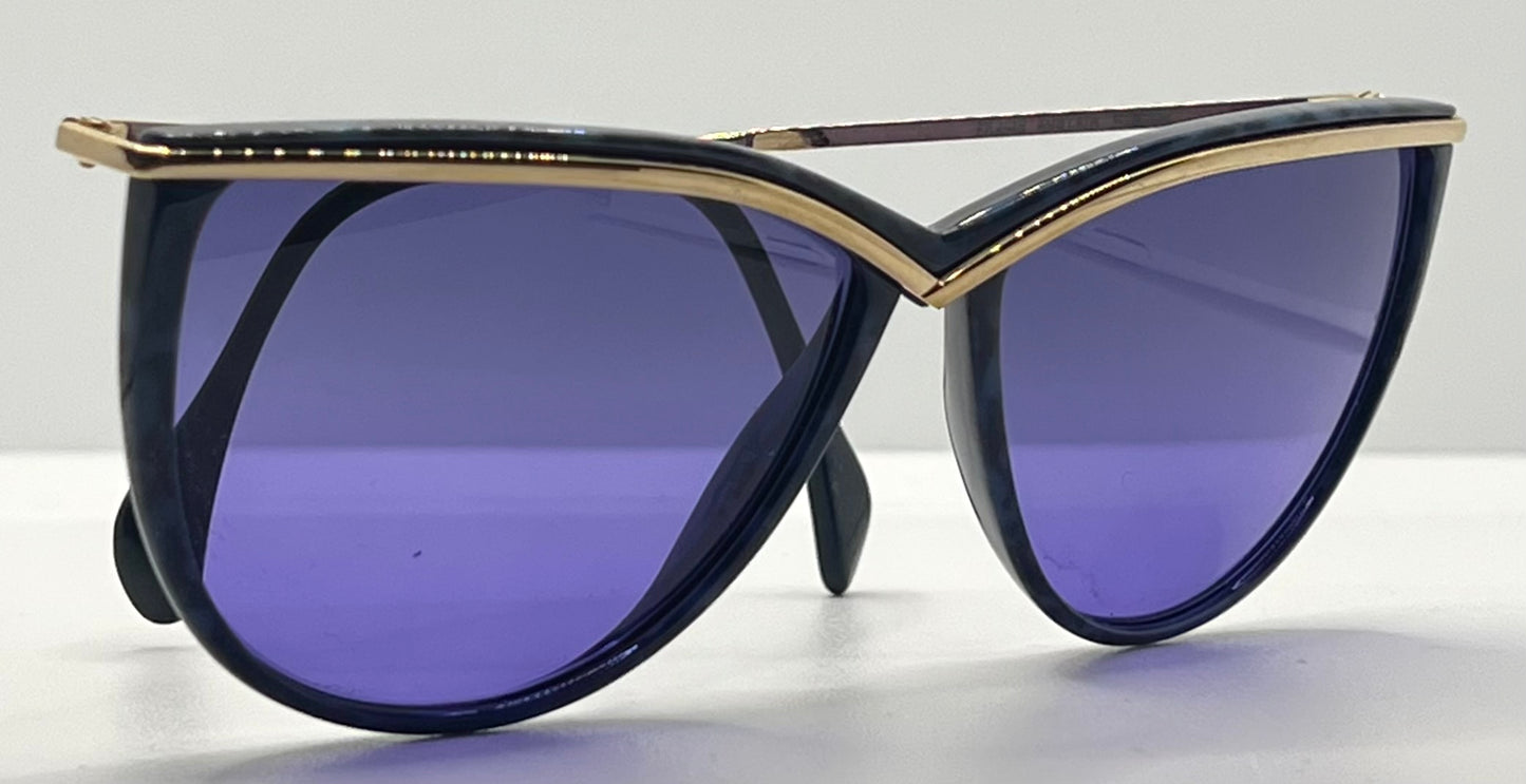 Silhouette M 1703 SPX Cat Eye Vintage Sunglasses w/New Solid Purple Custom Lenses-58mm-Austria
