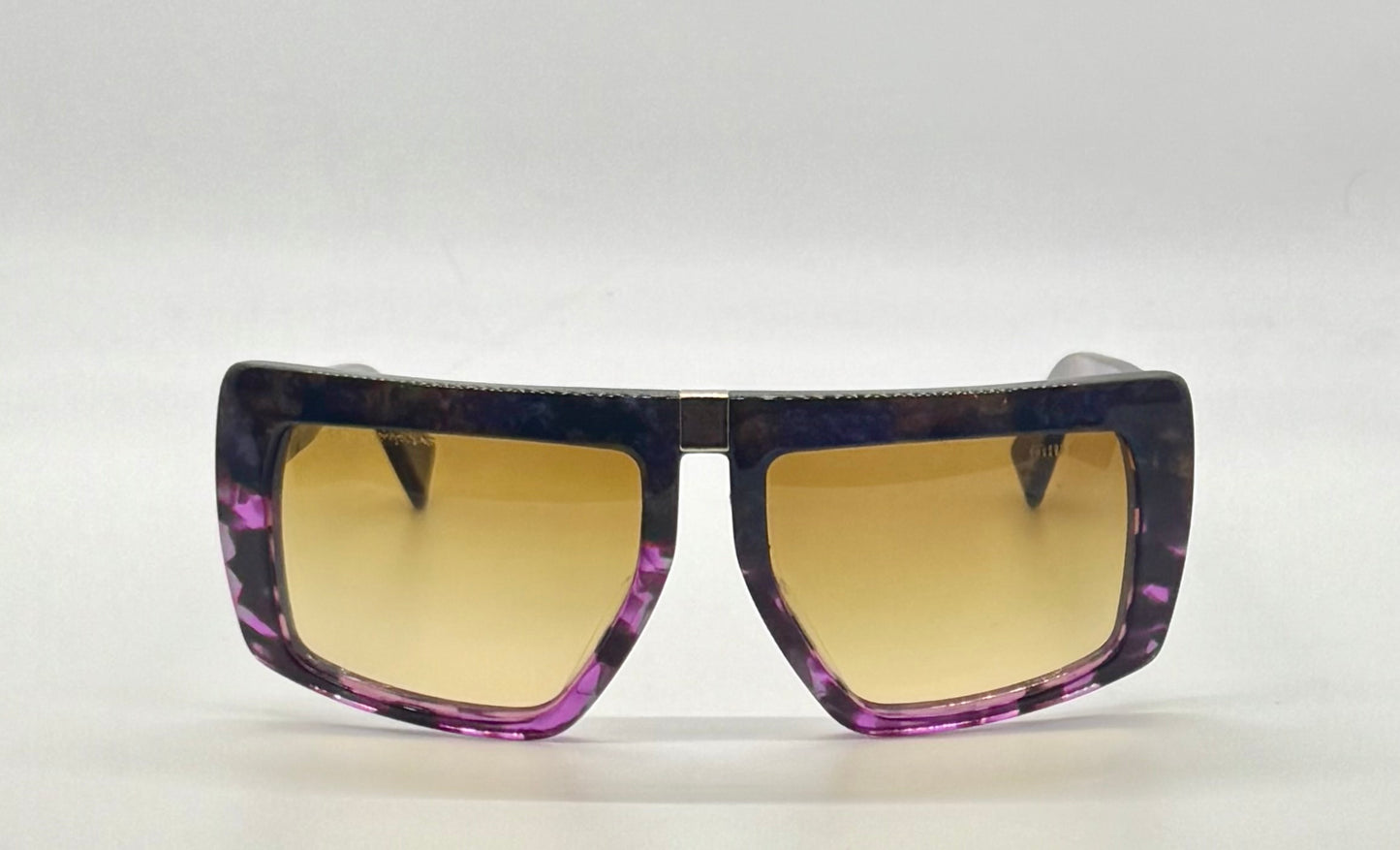 Miu Miu Smu 05O Vintage Sunglasses-Marbled Purple Amber Frame-Italy-55Mm