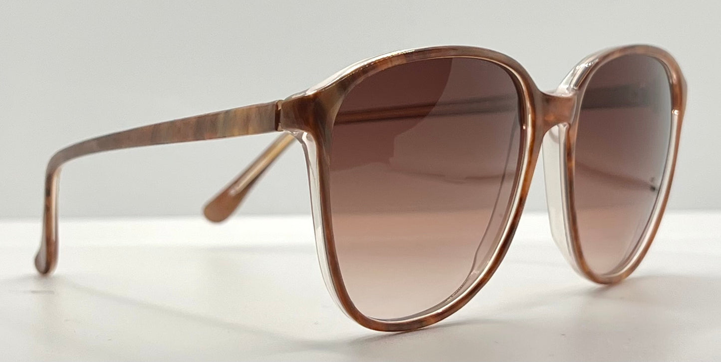 DEMITRIA Sand VINTAGE Marble Sunglasses 57mm w/Gradient Rose Lenses-NOS