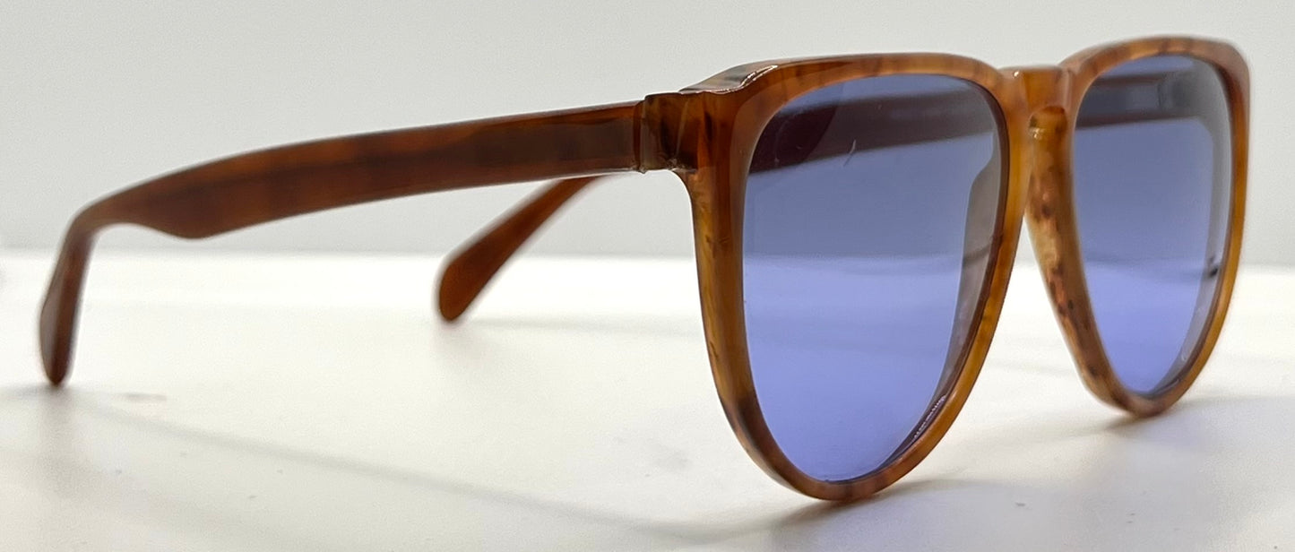 Gianni Versace 465 909 Vintage Sunglasses w/New Solid Blue Custom Lenses-54mm-Unworn/NOS