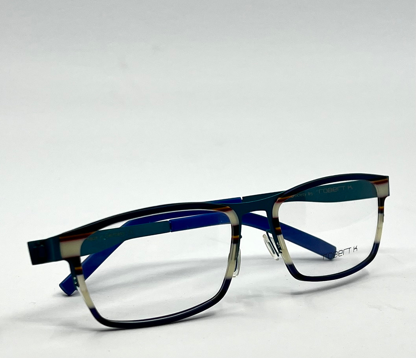 Robert K Eye Society Pepe 55-18-145 Blue Optical Frame Made in Germany
