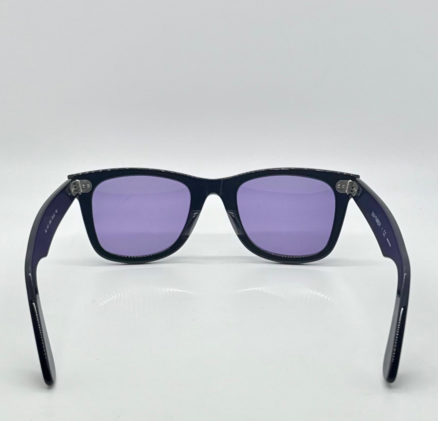 Ray-Ban RB5121 2000 Wayfarer Black w/ New Light Purple Custom Lenses–Full Kit