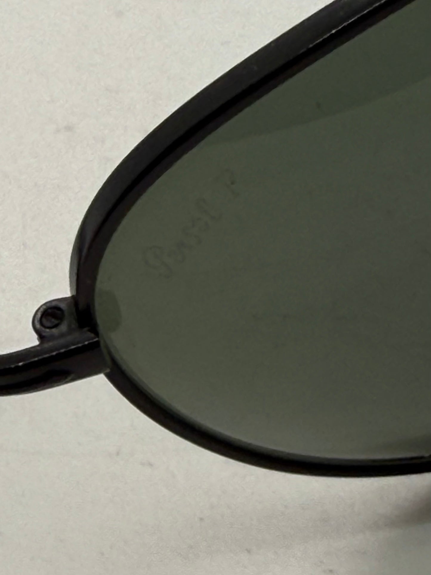 PERSOL 2256-S 594/58 Vintage Black Aviators w/ Polarized Lenses-Deadstock
