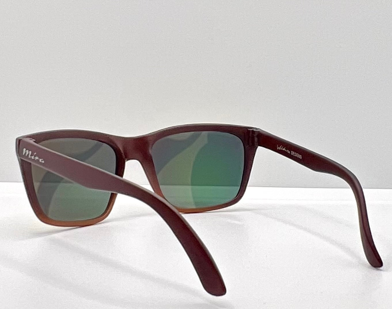 Mira M45 Vintage Sunglasses – Matte Red Frame w/ Yellow Mirror Lenses – NOS
