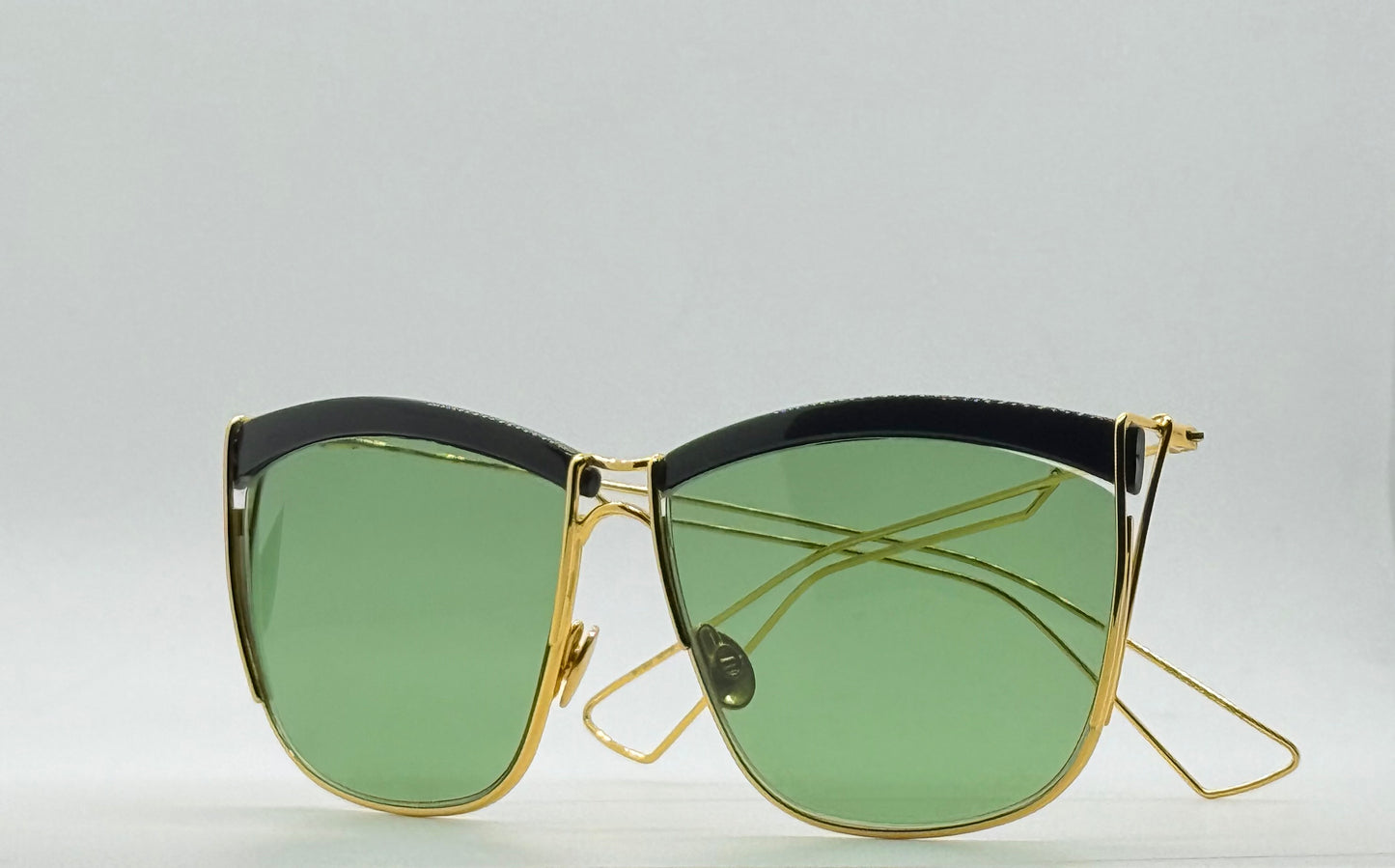 DiorSoElectric Rare Gold Green Sunglasses-Full Kit Authentic-Deadstock/New