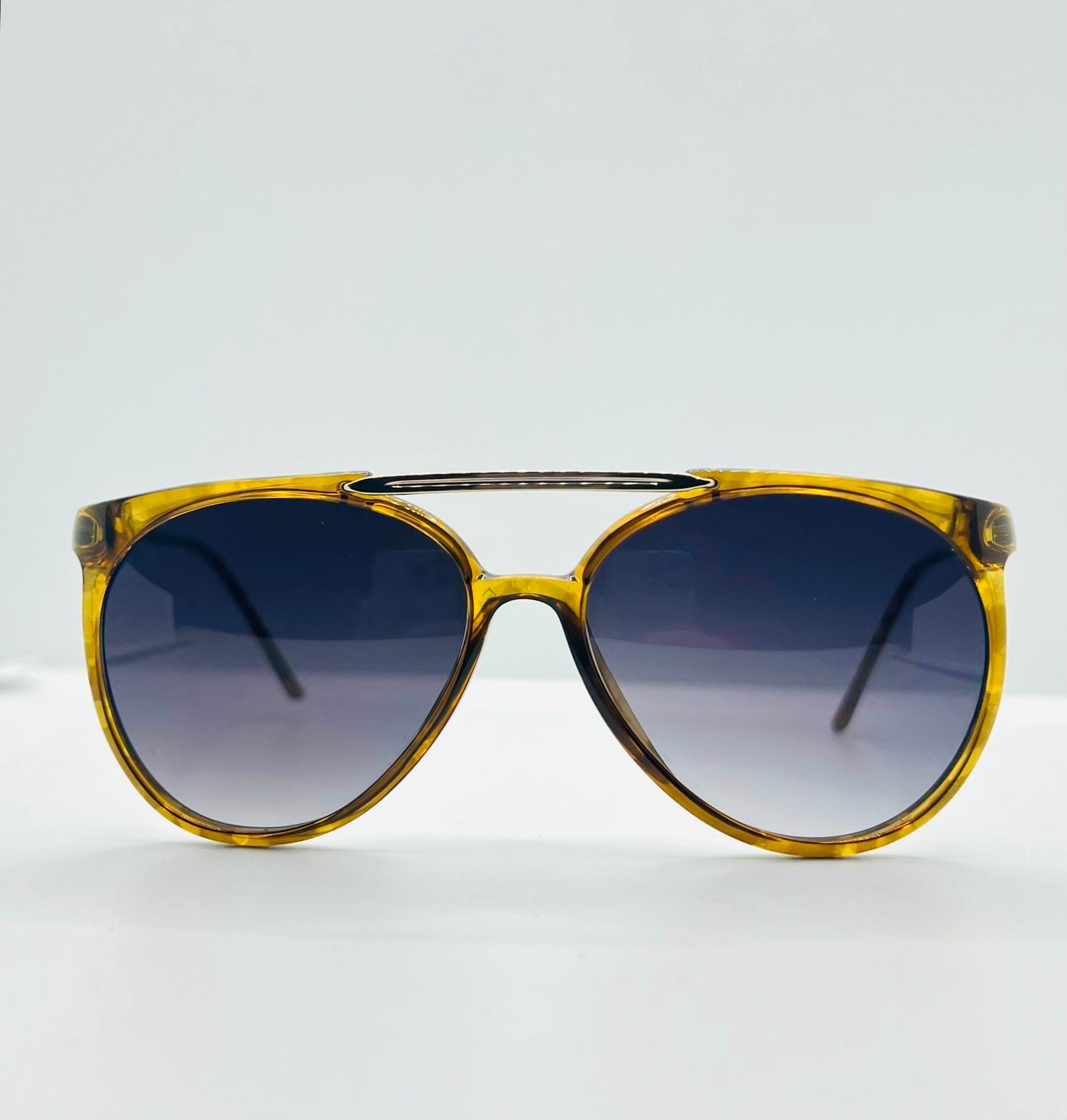 Carrera 5332 12 Vintage Sunglasses-Amber Aviator w/ New Custom Gradient Lenses
