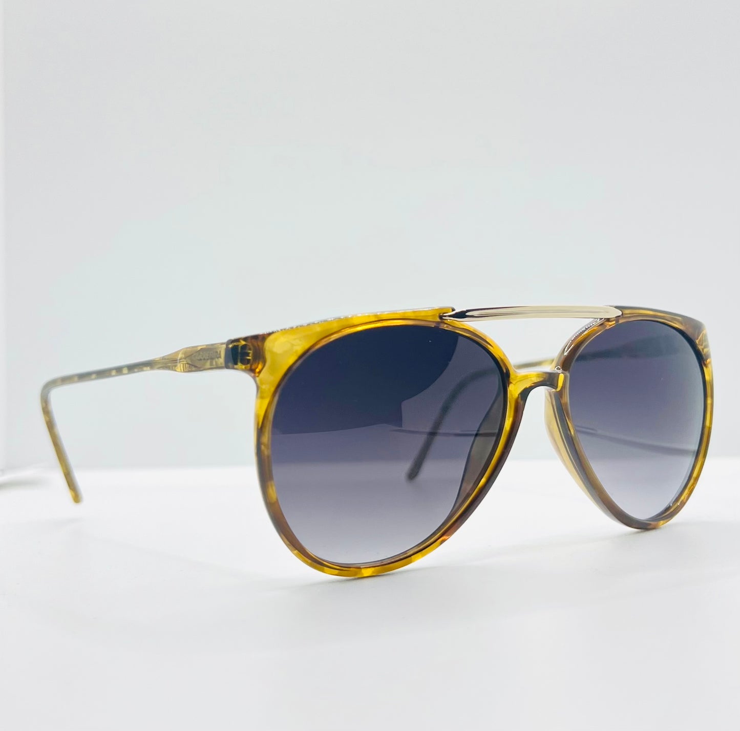 Carrera 5332 12 Vintage Sunglasses-Amber Aviator w/ New Custom Gradient Lenses