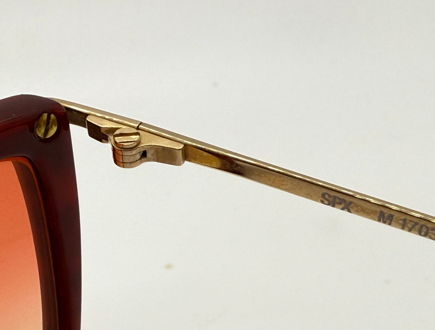 Silhouette SPX M 1703 C1349 Vintage CAT EYE Sunglasses w/New Red to Yellow Gradient Custom Lenses-60mm