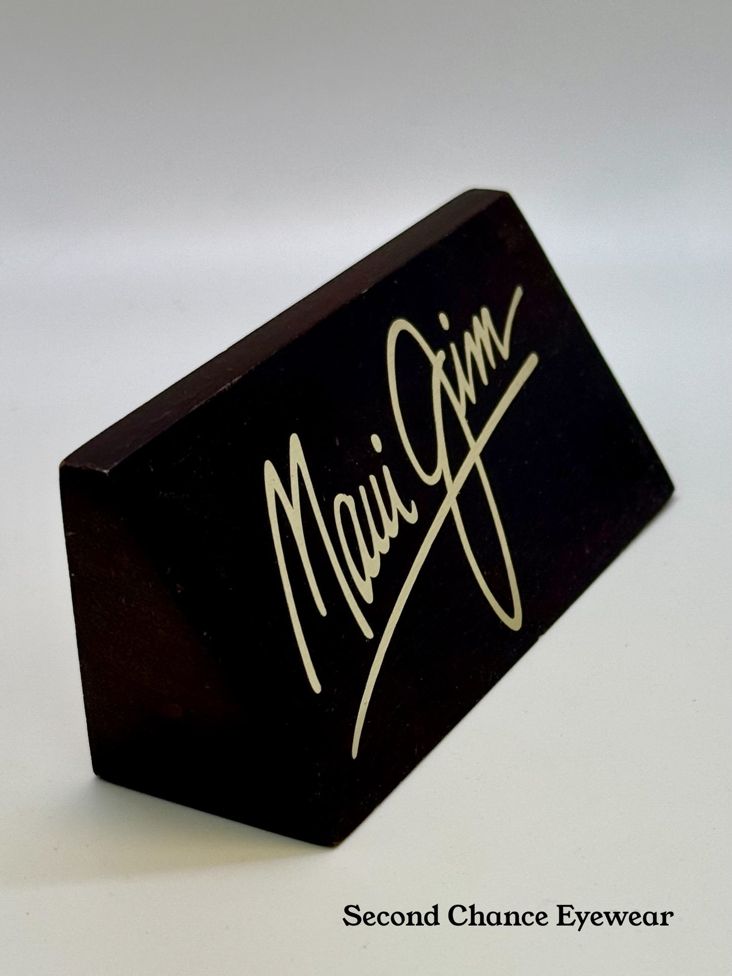 Pre-Owned Maui Jim Retail Display Sign - Lacquered Wood with Gold Logo