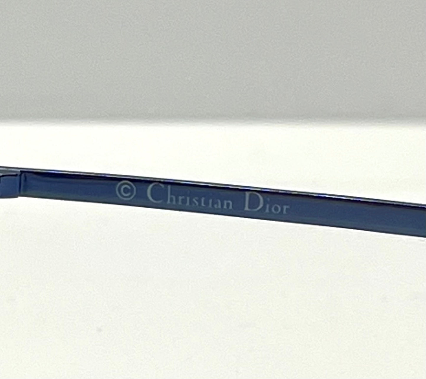 Christian Dior Minimotard 56B Blue Oval Rimless Sunglasses-Vintage Y2K-Unworn