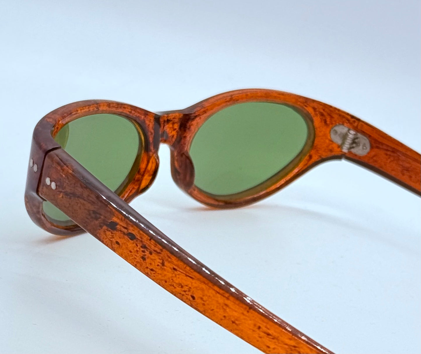 COOL-RAY Polaroid 125 Vintage Sunglasses w/New, Custom Bottle Green Lenses