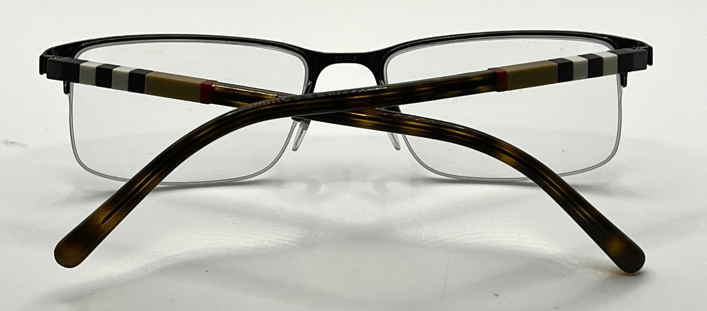 Burberry B1282 1008 Semi-Rimless Tortoise Glasses 55mm – Made in Italy