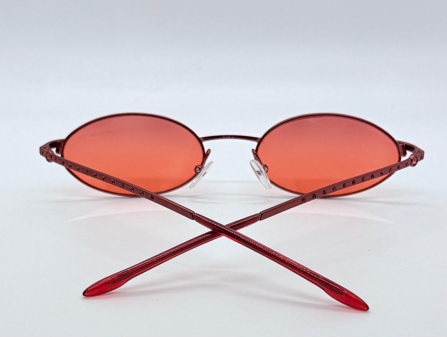 Christian Dior CD 3088 Red Metal Sunglasses w/New Red Tinted Custom Lenses