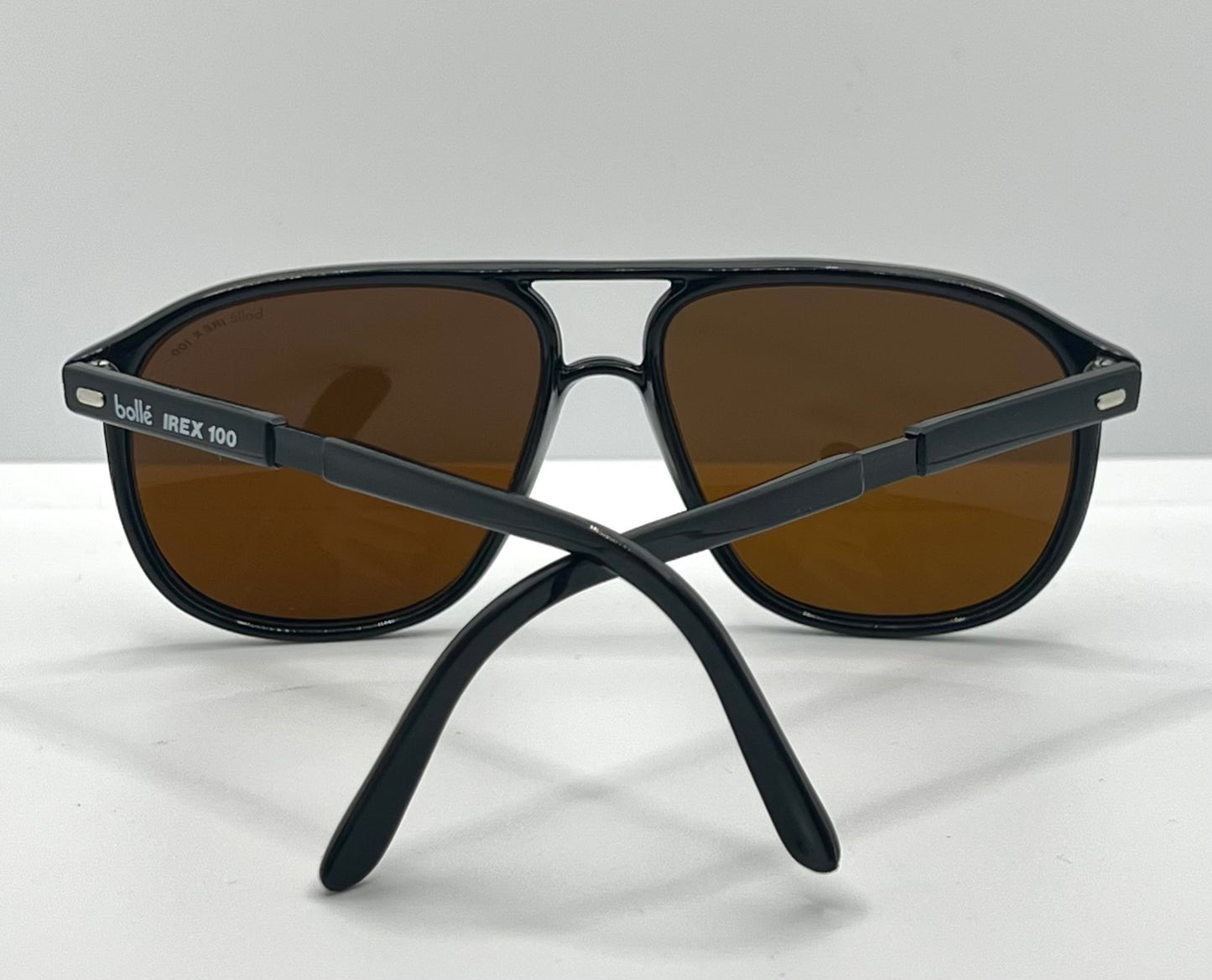 Bolle IREX 100 377 Vintage Sunglasses France-Glass Brown Lenses-Deadstock-56mm