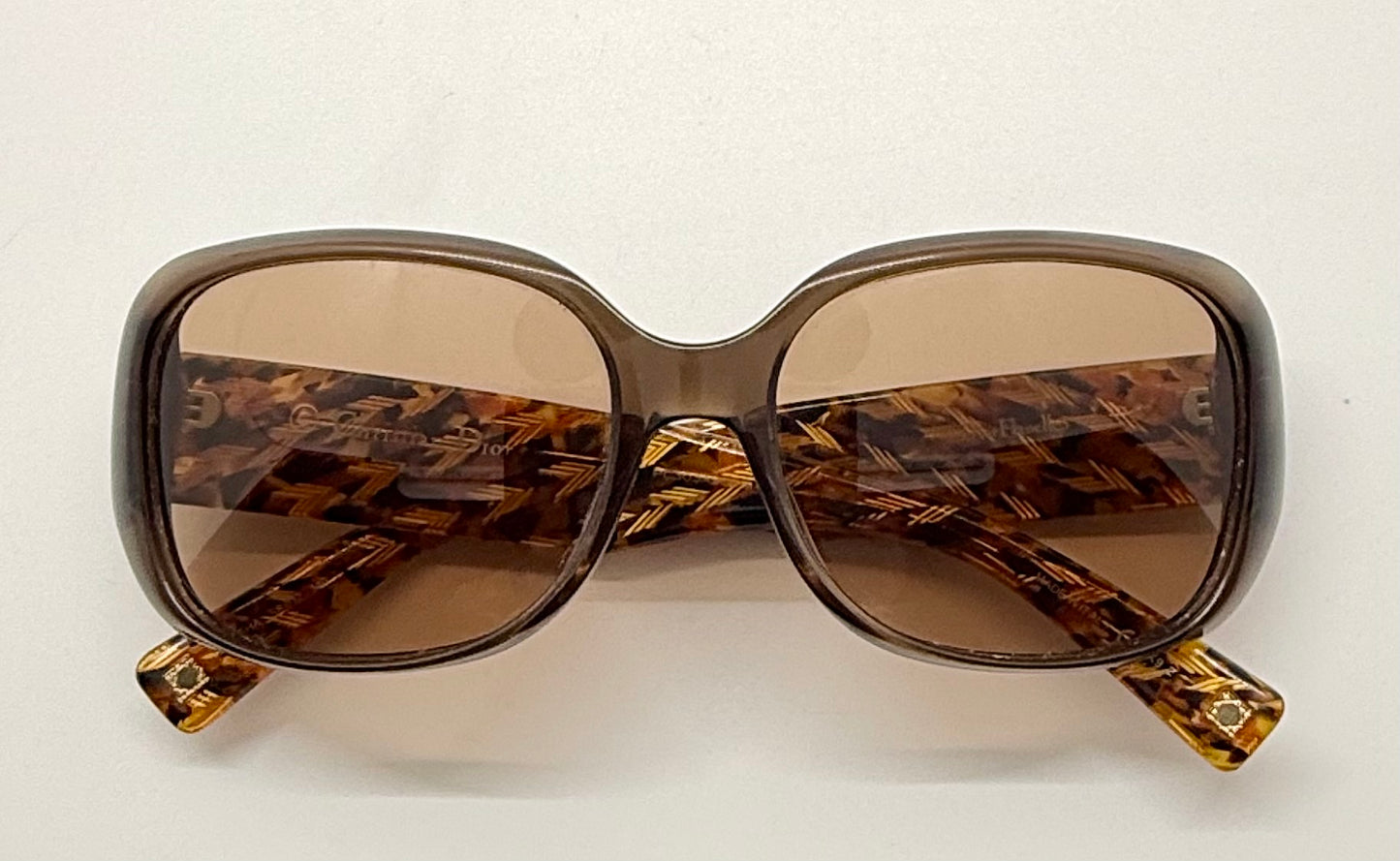 Christian Dior Flannelle 5 Vintage Sunglasses w/New Solid Brown Custom Tinted Lenses-Germany-56mm